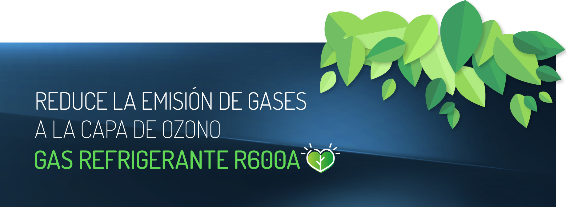 Contribuye al medio ambiente, gracias al gas ecológicoR600a