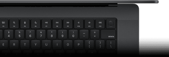 Vista desde arriba de un Magic Keyboard con Touch ID