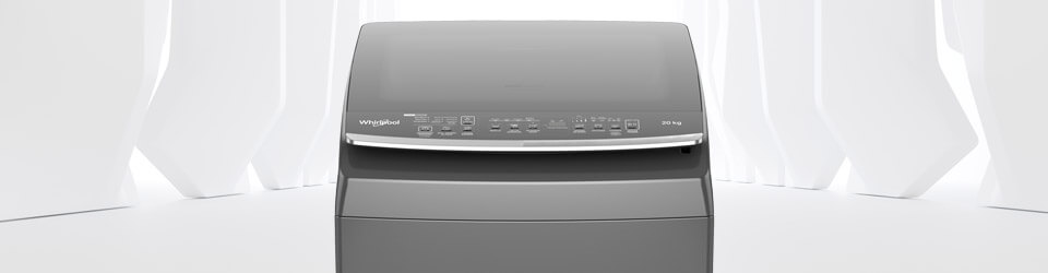 Lavadora Whirlpool 7708228051547 con diseño ultra moderno y futurista inspirado en las líneas.